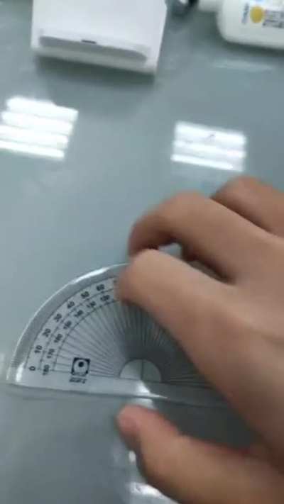 to pick up a protractor