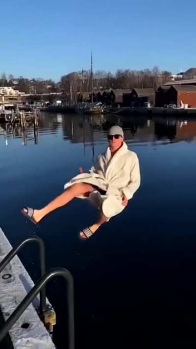 Guy getting his morning cup of coffee