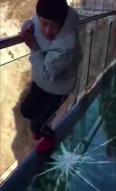 Shattering glass bridge