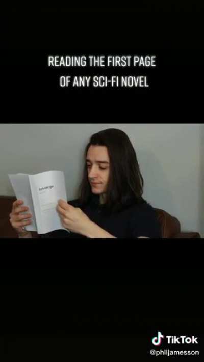 Reading the first page of any sci-fi novel