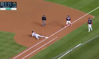 [Highlight] Kike Hernandez makes a great play and the Red Sox escape a bases-loaded, nobody out situation