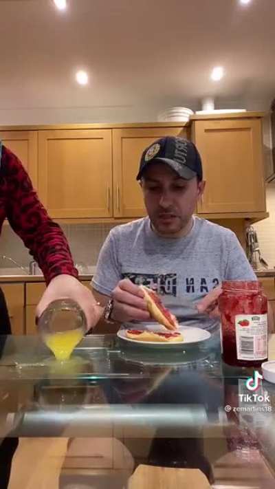 Poor husband..he can't urge with his wife