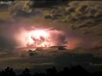 Lightning storm fast motion