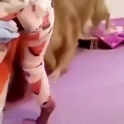 Helping her up