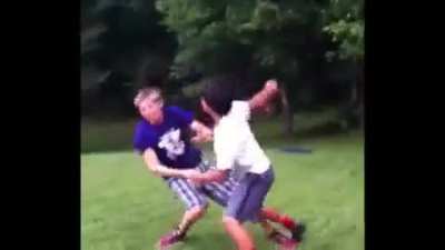 To bully an Asian kid half your size