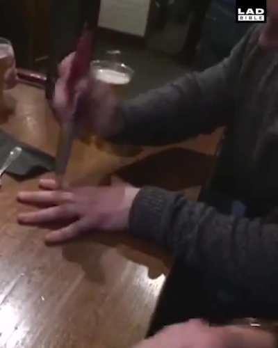 I hope he does'nt hit his hand.