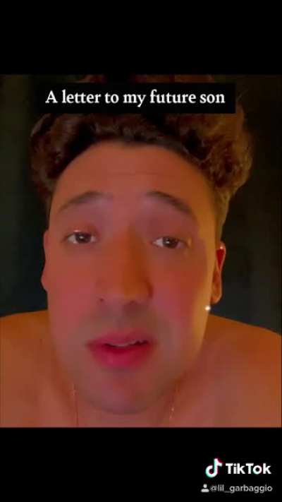 A beautiful message to his future son!