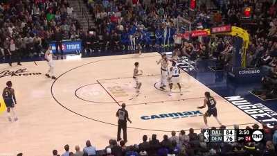 [Highlight] Nikola Jokic takes it coast to coast for the off balance runner