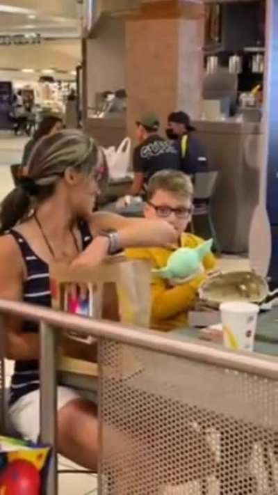 This kid didn't have a birthday party, so his mom gave him a "Happy Meal"