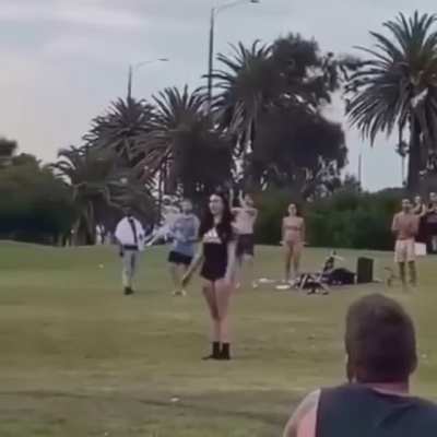 Girl steps up to the plate and gets the sweet heel of justice?
