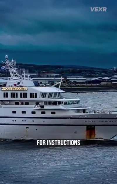 to intimidate a German cruise ship