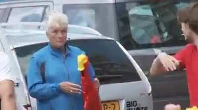 Impromptu water gun fight
