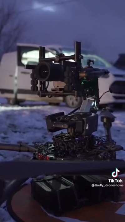 300 drones in the snow lightshow!