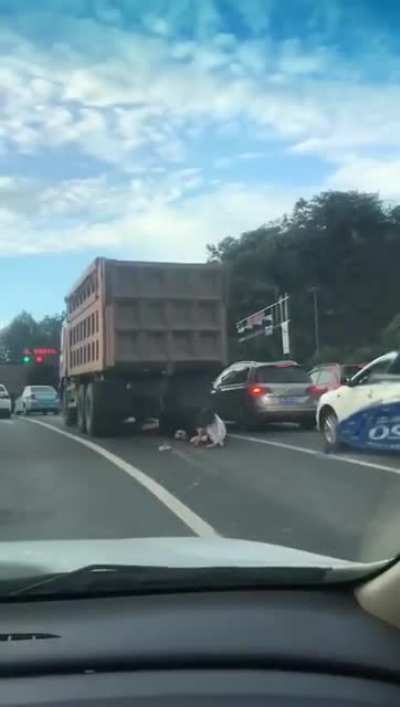 Motor scooters that weave through traffic lanes can get bent.... or this.