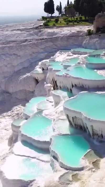 ? The beautiful pools of Pamukkale, Turkey.