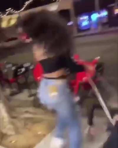 HMC Coming out of the club, 3 Sheets to the wind... "Touched my man again?!"
