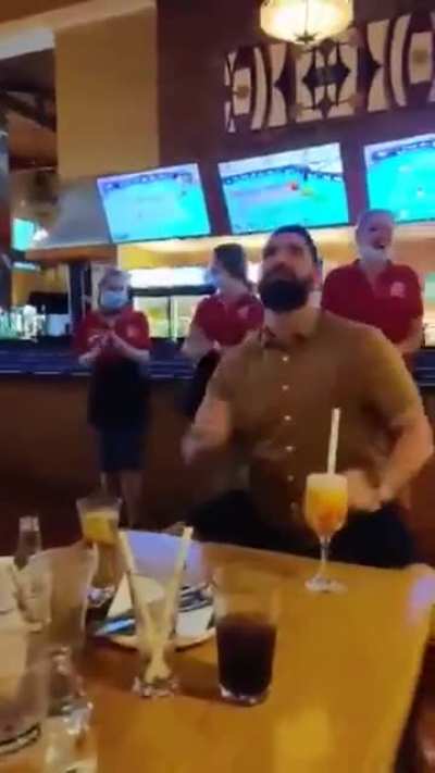 The only response when a restaurant sings you happy birthday.