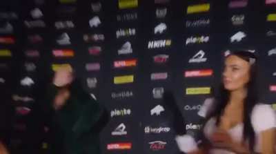 Youtuber talks about MMA fighter during an interview
