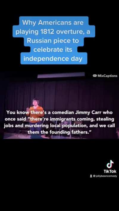Why playing 1812 overture, a Russian piece on 4th of July is a symbol of American ?? strong