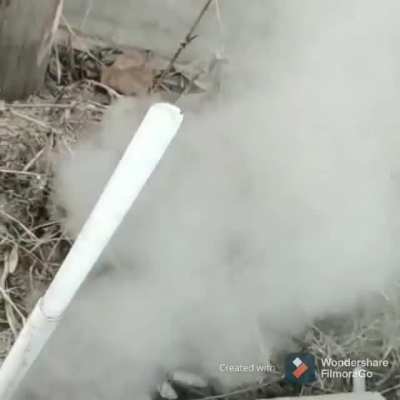 Pouring hot water