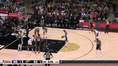 [Highlight] Thomas Bryant tries to pick Lebron James up but slips down himself
