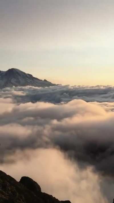 ? Mountains breaking through the cloud line ?