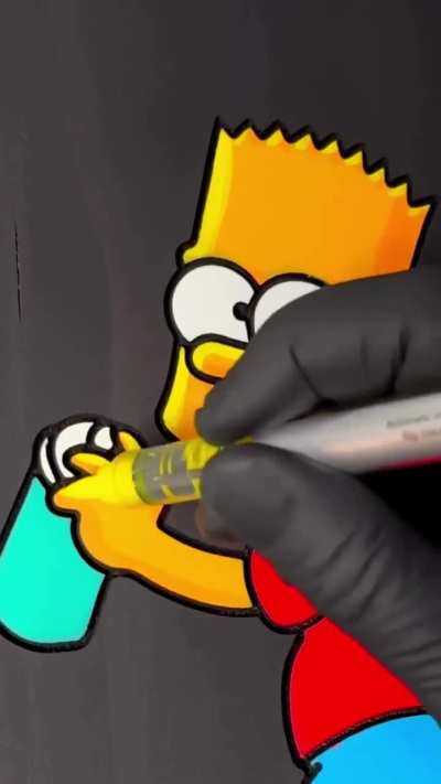 Drawung Bart Simpson
