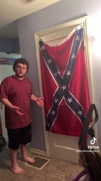 The way he stands at the end?