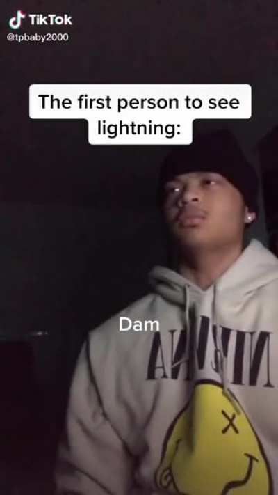 The first person to see lightning