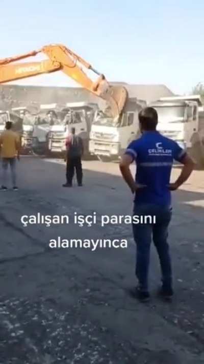 idiots in excavator