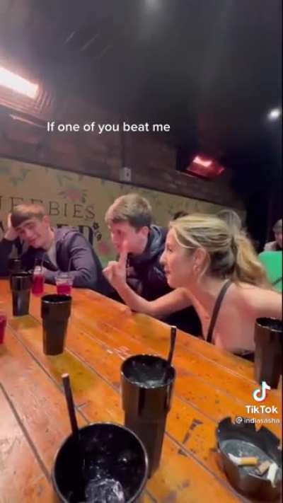 That’s one way to get free drinks ?