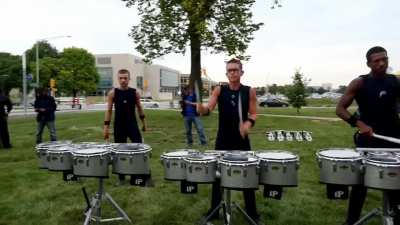 All of the little tricks they do ? - Bluecoats Drumline 2015 Flam Jam (AUDIO ON)