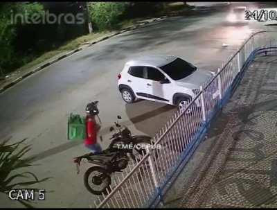 Driver appears from nowhere and near misses a bicker