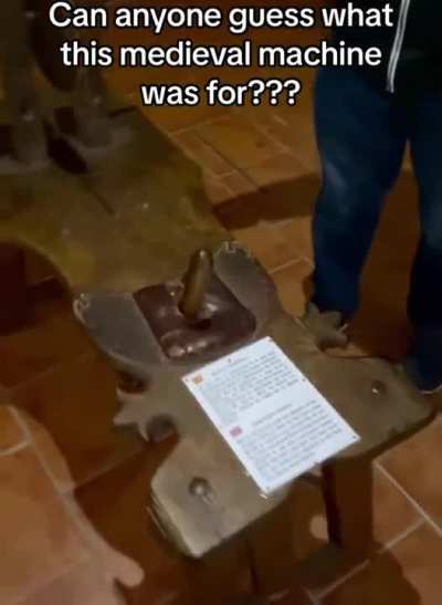 Unique medieval machine