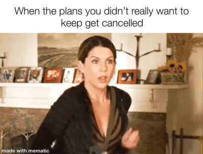 In terms of instant relief, cancelling plans is like heroin