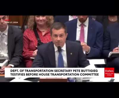 A man tries to argue with Pete Buttigieg