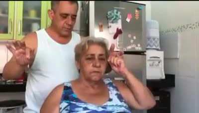 Trick with mom