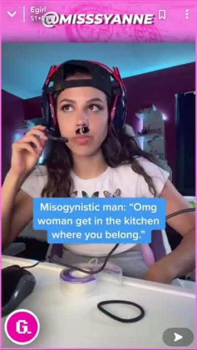 “Mysogynistic man” *hitler mustache*