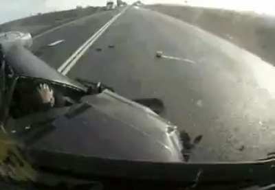 Man survive car accident.