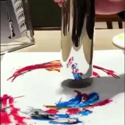 Splotch painting using water color