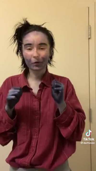 When dying your hair black goes horribly wrong