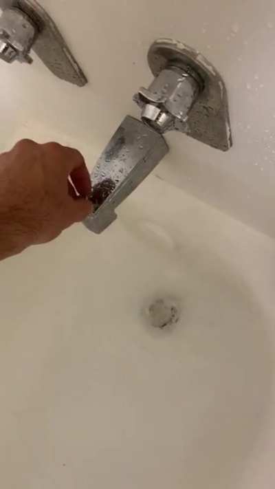 To take a shower in a cheap motel.