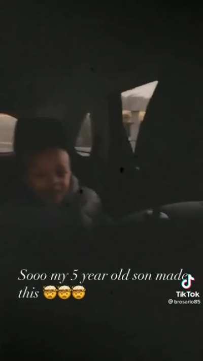 5 year old makes a genuinely great beat.