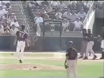 Randy Johnson decimates unfortunate bird