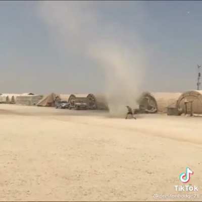 Soldier vs cyclone