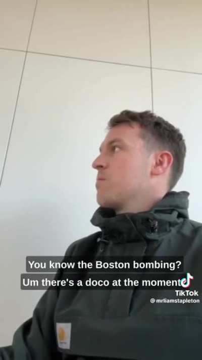 Lad annoys his wife talking with a faked accent