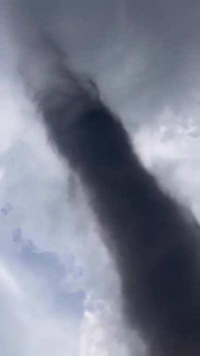 Up close view of landspout in Alberta