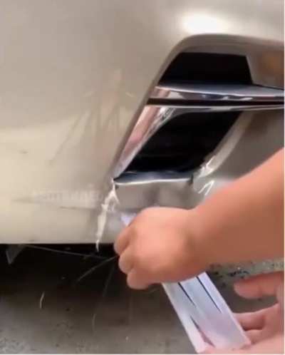 This most be a new way to remove dents from your car