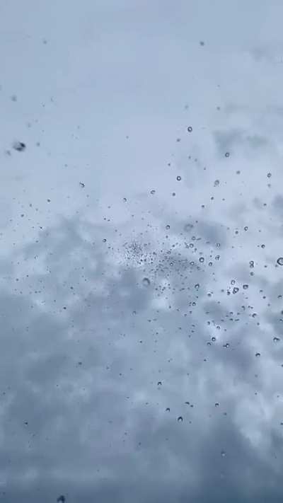 It's raining outside