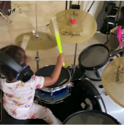 2 year old killing it on the drums